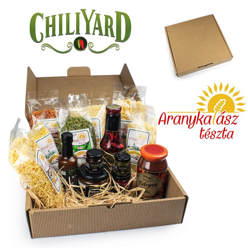 PRÉMIUM ajándékcsomag - Aranykalász tészta & Chiliyard